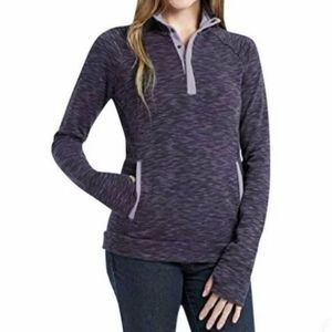 Avalanche Purple Loma Snap Mock Neck Sweater